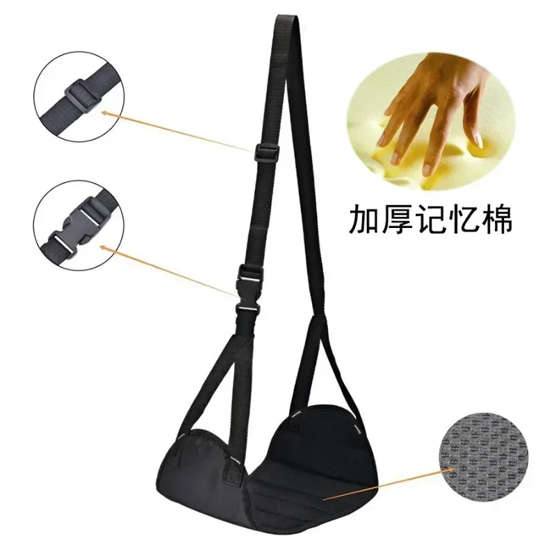 Office Pain Relief Foot Hammock Travel Foam Flight Airplane Carry-on Adjustable Pillows Portable Footrest Leg Hammock Folding 3