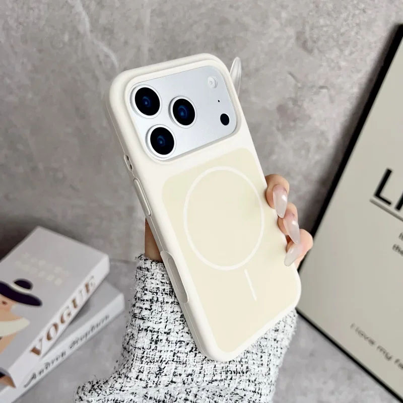 Premium Liquid Silicon MagSafe-Compatible Case with Wireless Charging Support