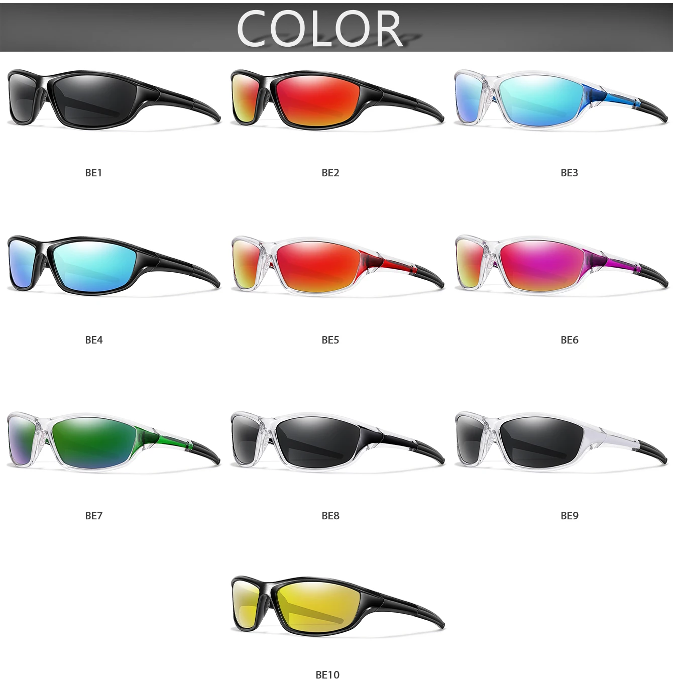 Description Picture 4 of itemPolarized Fishing Sunglasses Men And Women Sports Colorful Glasses with UV protection for Outdoor Running, Hiking, Cycling