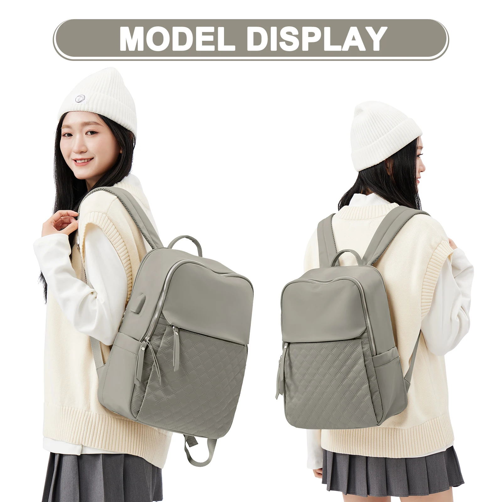New Fashion Trend Women's Bags Travel Laptop Backpack, College School Backpack Casual Bags, Commuter Computer Backpack for Work