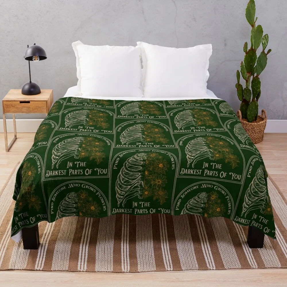 

Find Someone Who Grows Flowers In The Darkest Parts Of You Throw Blanket Comforter for babies Cute Plaid Nap Blankets