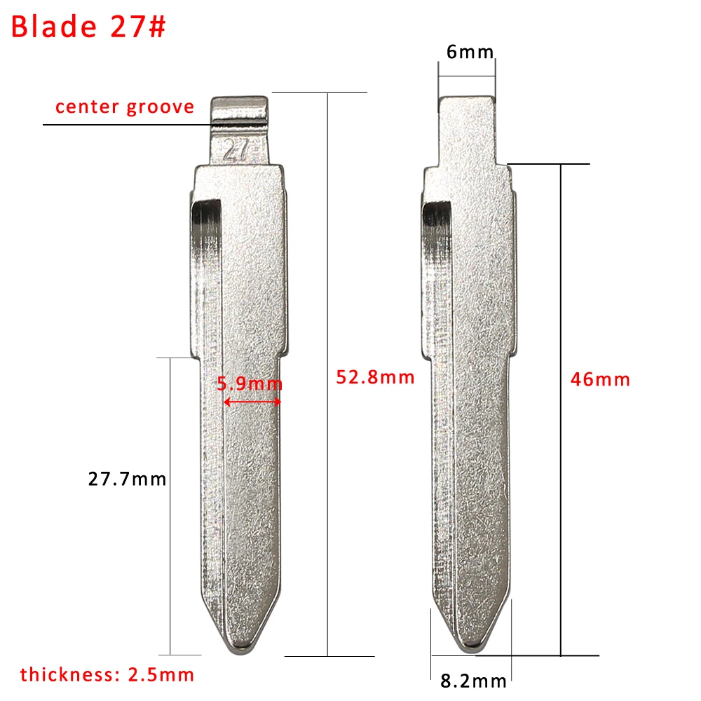 Uncut Key Blade MZ31 MAZ24R MAZ-11D 10-Pack Uncut Mazda Flip Key - Foto 3