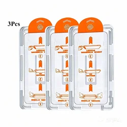 HD Tempered Glass Screen Protector with Easy Install and Auto - Dust Removal Kit (2 - 3 Pack) - OPPO Reno12 F (3PCS)