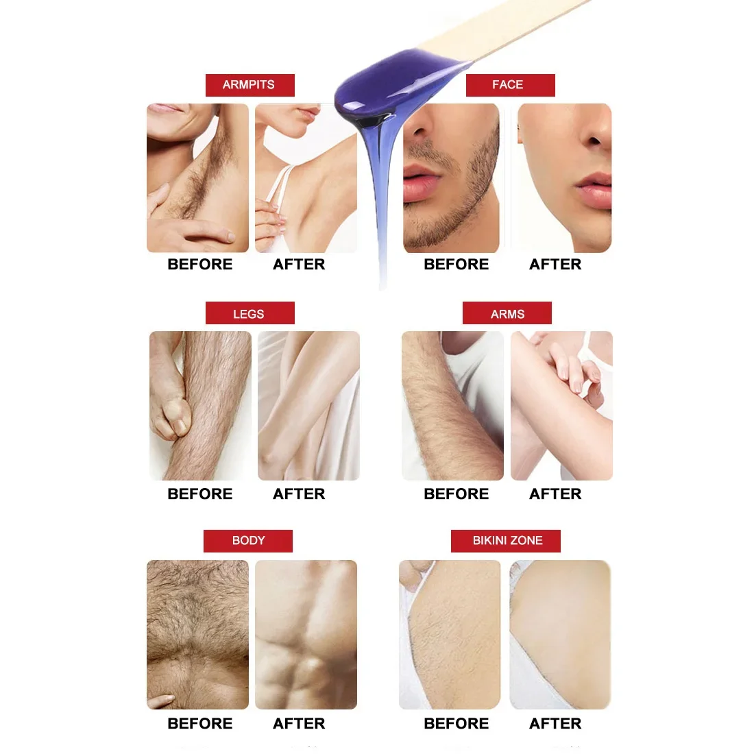 Professional Home Waxing Kit Hair Removal Wax Heater Electric Wax Pot Machine