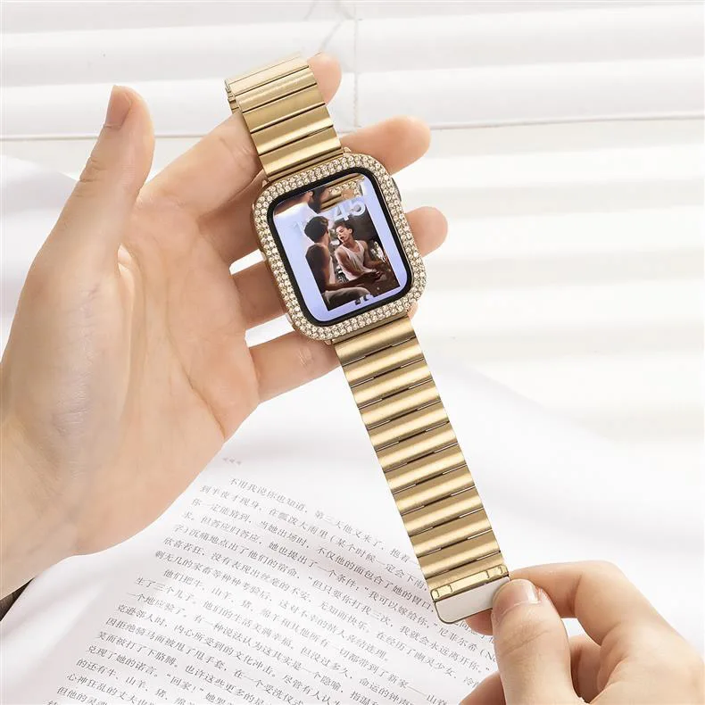 Stainless Steel Magnetic straps For Apple Watch Band 44mm 46mm 49mm 40mm 45mm 41mm 42mm Bracelet iwatch Series 10 9 8 SE ultra 2 Stainless Steel Magnetic straps For Apple Watch Band 44mm 46mm 49mm 40mm 45mm 41mm 42mm Bracelet iwatch Series 10 9 8 SE ultra 2