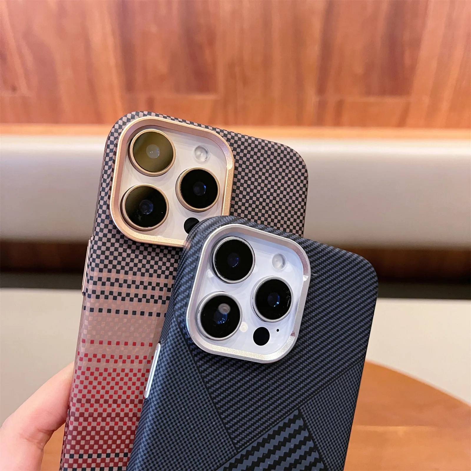 Carbon Fiber Magnetic Phone Case - Shockproof Slim Kevlar Protective Cover