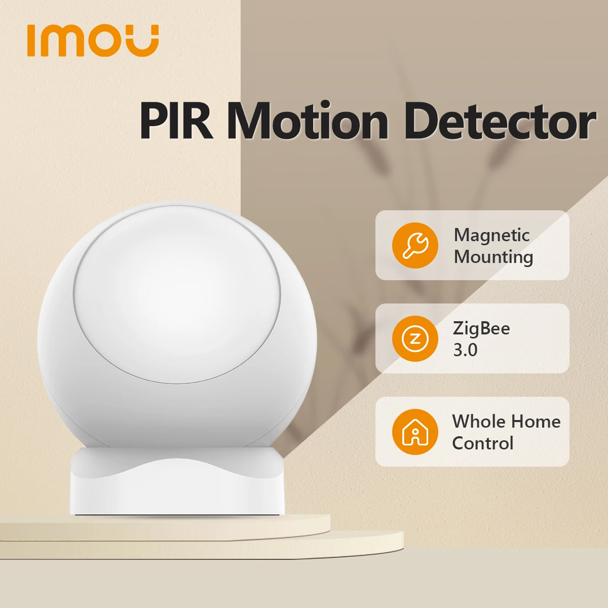 

IMOU Smart Mini PIR Motion Detector Remote Control Zigbee Light Automation Long-lasting Battery 360° Rotation Smart Life