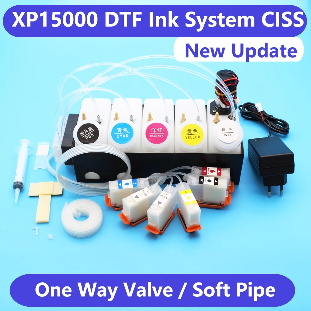 Description Picture 2 of itemDTF CISS For Epson XP-15000 DTF White Ink Tank With Stirrer Mixer XP15000 DTF DTG Ink Container Continuous Ink Supply System