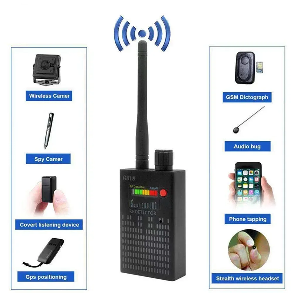 Anti-Spy RF Detector Camera GPS Tracker Spy Gear Things Detect GSM Bug Anti Candid Camera Finder Wireless Audio Mini Bug Scanner