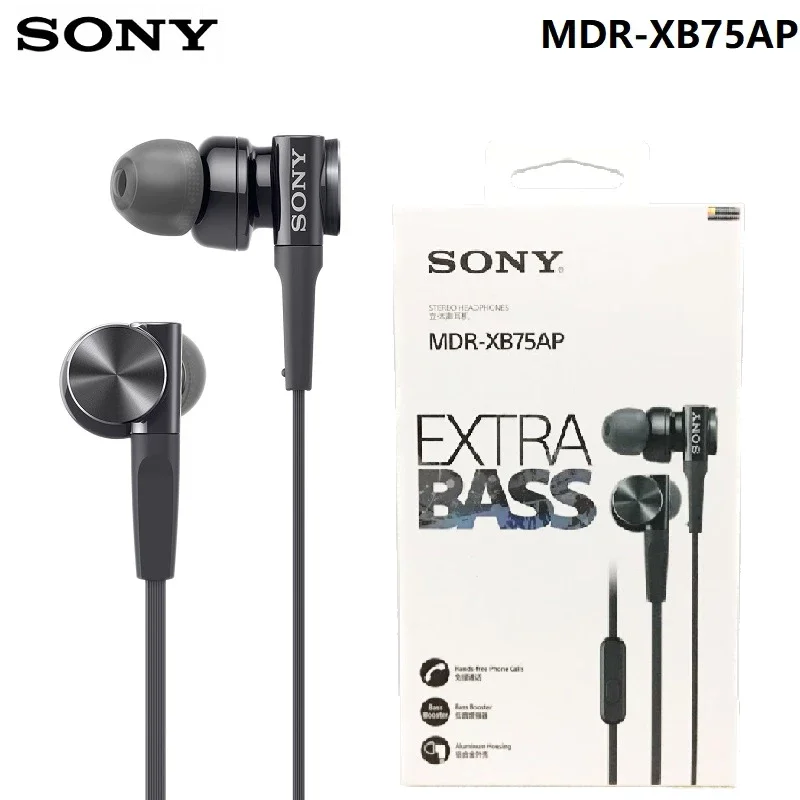 Original Sony MDR-XB75AP Premium In-Ear Extra Bass Earphone