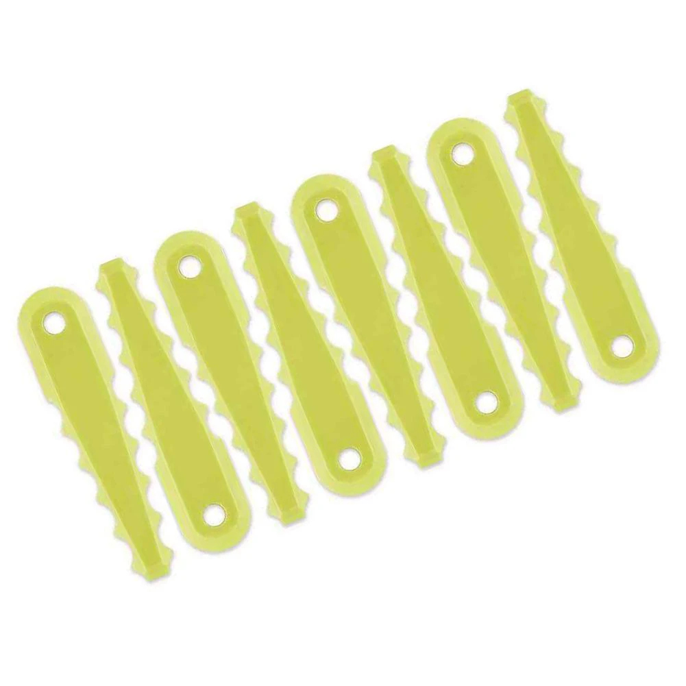 

8pcs Replacement Fixed Blades For 2-In-1 String Head (8-Pack) | Serrated For Garden Tool String Trimmer Accessories