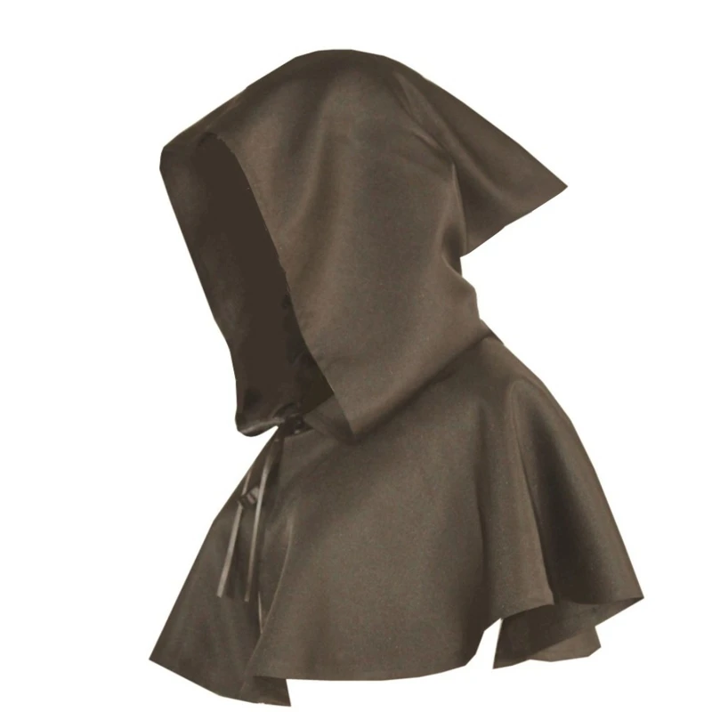 

Adult Gothic Hooded Cloak Halloween Costume Medieval Cloak Men With Hood Cloak Hoodies Robe Cosplay Cape