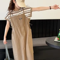 Robe deux pièces pour filles, robe gilet pour enfants, robe trapèze pour filles, robe longue élégante pour l'été 6