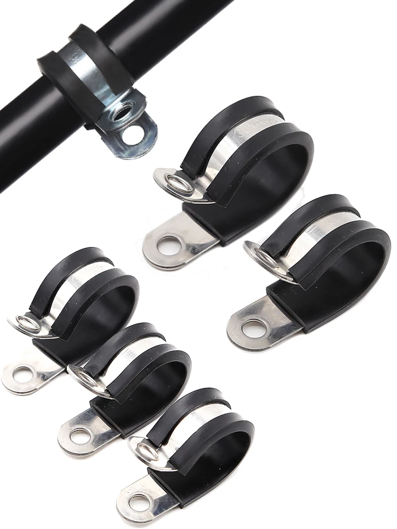 클램프클립 U-파이프 클립, 쿠션 파이프 튜브 케이블 클램프, EPDM 고무 안감 장착 브래킷, 튜브 또는 와이어 코드 설치용 클램프클립 U-파이프 클립, 쿠션 파이프 튜브 케이블 클램프, EPDM 고무 안감 장착 브래킷, 튜브 또는 와이어 코드 설치용