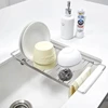 Drain Rack Expandable Over The Sink,304 Stainless Steel Sink Rack,dish Cup Soap Sponge Rag Storage Holder for Kitchen Organizer 1