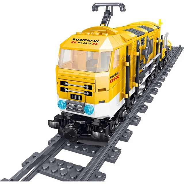Rail transit series high-speed train steam train  building blocks toy small particle model 3