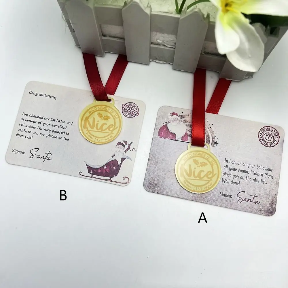 Squisito Biglietto Di Natale Carino Biglietto Di Auguri Della Vigilia Di Natale Natale Bella Lista Medaglia Biglietto Di Auguri Creativi Di Natale Reg