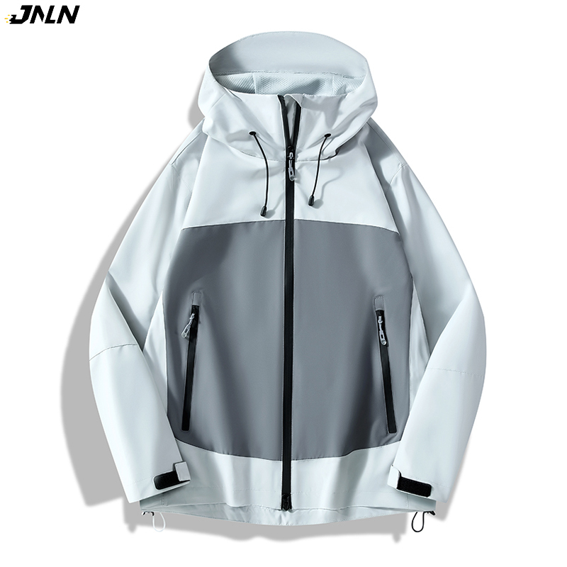 JNLN Unisex Waterproof Hiking Jackets Camping Climbing Trekking Hooded Windbreaker Casual Sporty Rain Coat For Men And Women