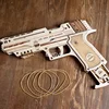 Rubber Band Gun Wooden Puzzle Butterfly Knife Folding Knife 3D Three-dimensional Model Toy Boy Puzzle Assembly Cs Prop 1