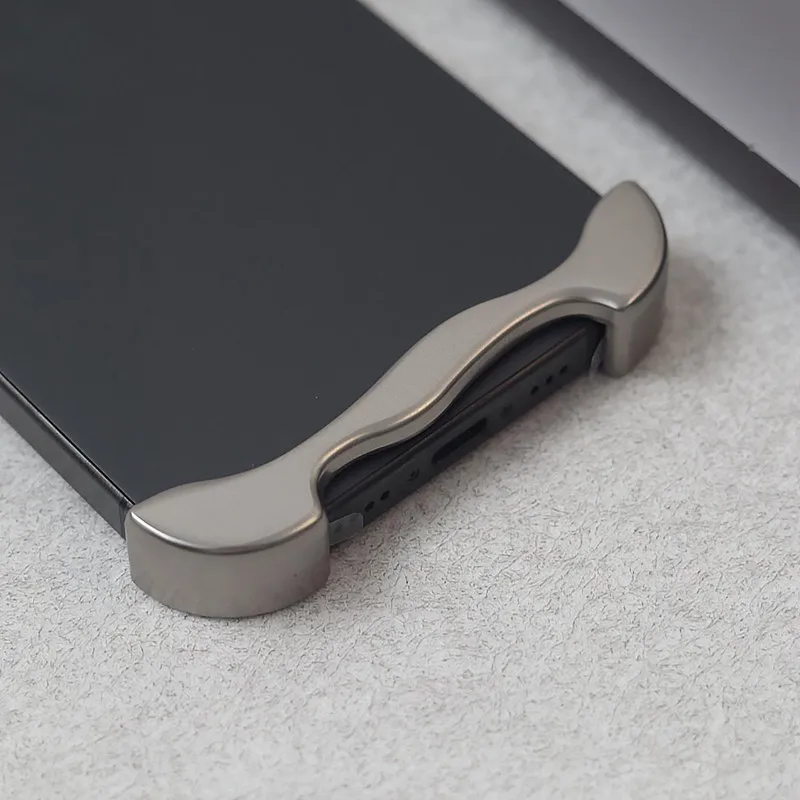 Aluminiumlegierung Eckenschutz Handyhülle für iPhone 17 Air 16 15 13 14 Pro Max mit Linsenschutzfolie und stoßfestem Titanlegierungs-Bumper – Detail 7