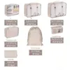 7Pcs Folding Travel Organizer Storage Bags Wardrobe Cube Suitcase Packing Set Storages Luggage Clothes Shoe Box 2