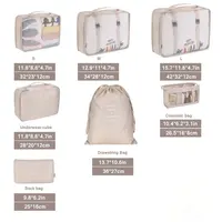 7Pcs Folding Travel Organizer Storage Bags Wardrobe Cube Suitcase Packing Set Storages Luggage Clothes Shoe Box 2