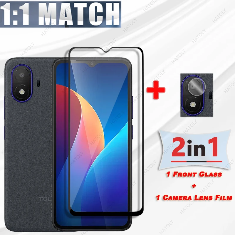 Enhanced Glass Screen Protector with Black Edge and Camera Lens Shield