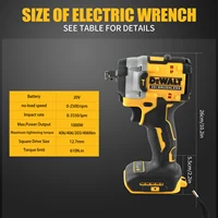 DEWALT DCF921 clé sans fil maximale atomique 20V clé à chocs sans fil 1/2 pouces clé de charge à vitesse Variable sans pâte 5