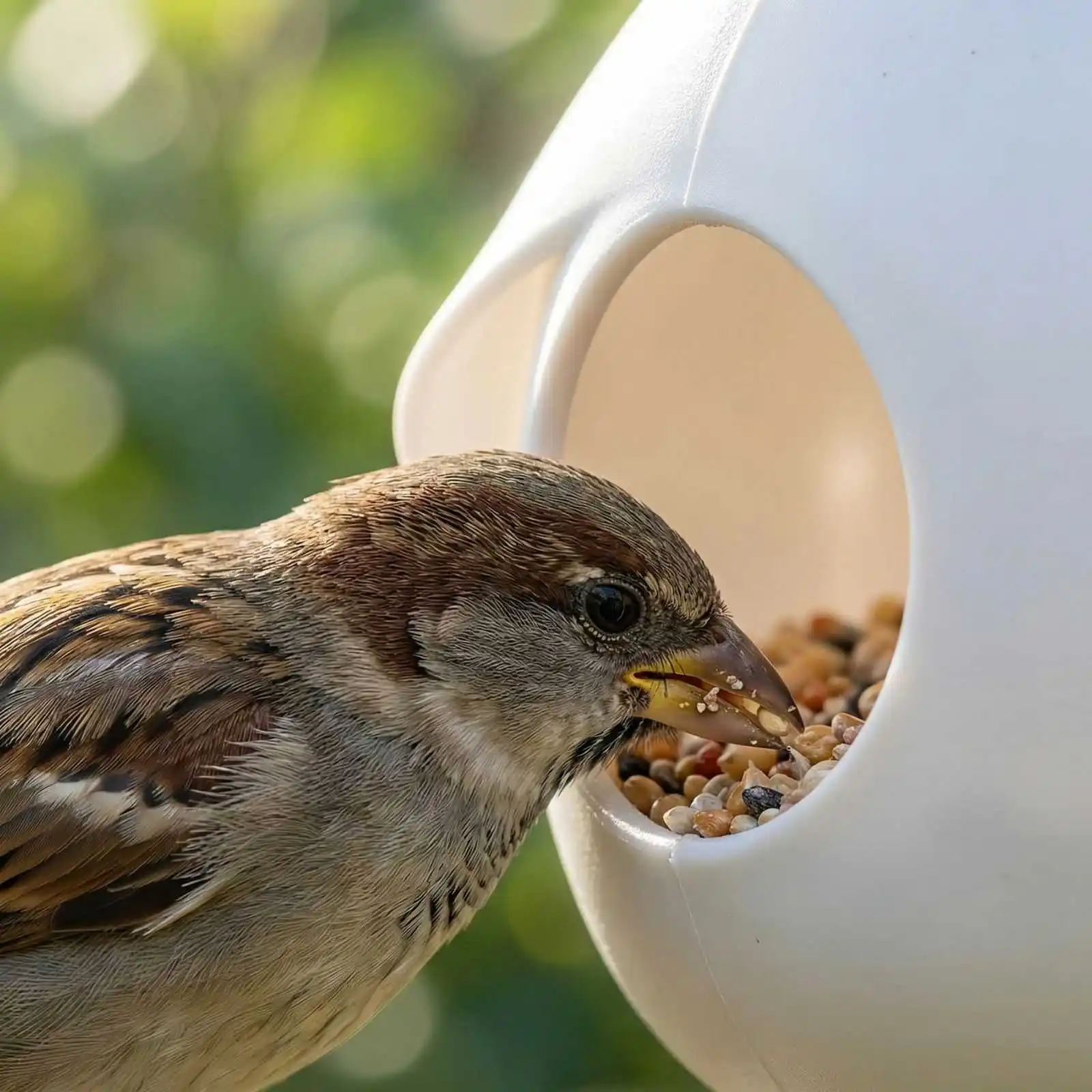 Garden Bird Automatic Feeder - hanging placement