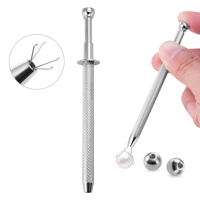 Sterile Surgical Steel Dermal Anchor Holding Tool Plier Tweezer Clamp Professional Disc Forcep Body Piercing Equipment 3-5mm