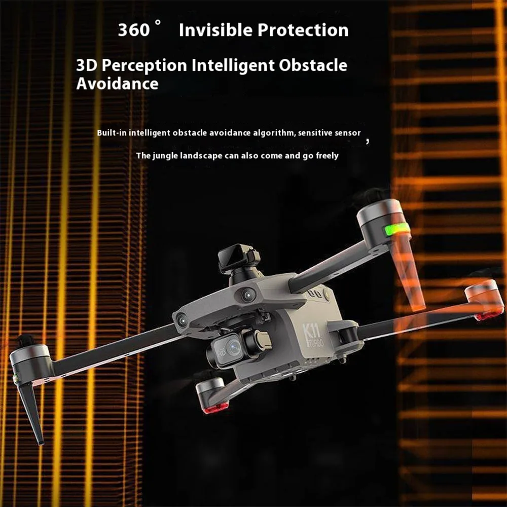NewVision K11 Tubro 8K Drone 5G Trasmissione WIFI 4KM Ostacolo FPV GPS HD Fotocamera 3 assi Gimbal Brushless Pieghevole RC Quadcopter - immagine 6