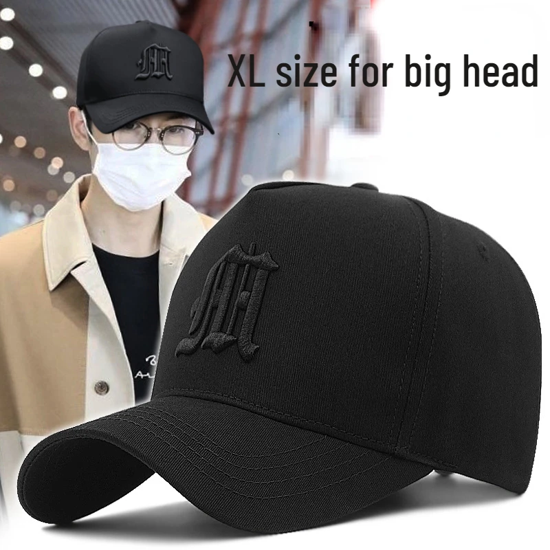 High Crown Embroidered Big Head XL Size Baseball Cap for Men New Fashion  Hip Hop Style Fishing Sports Hat Trucker Hat Winter