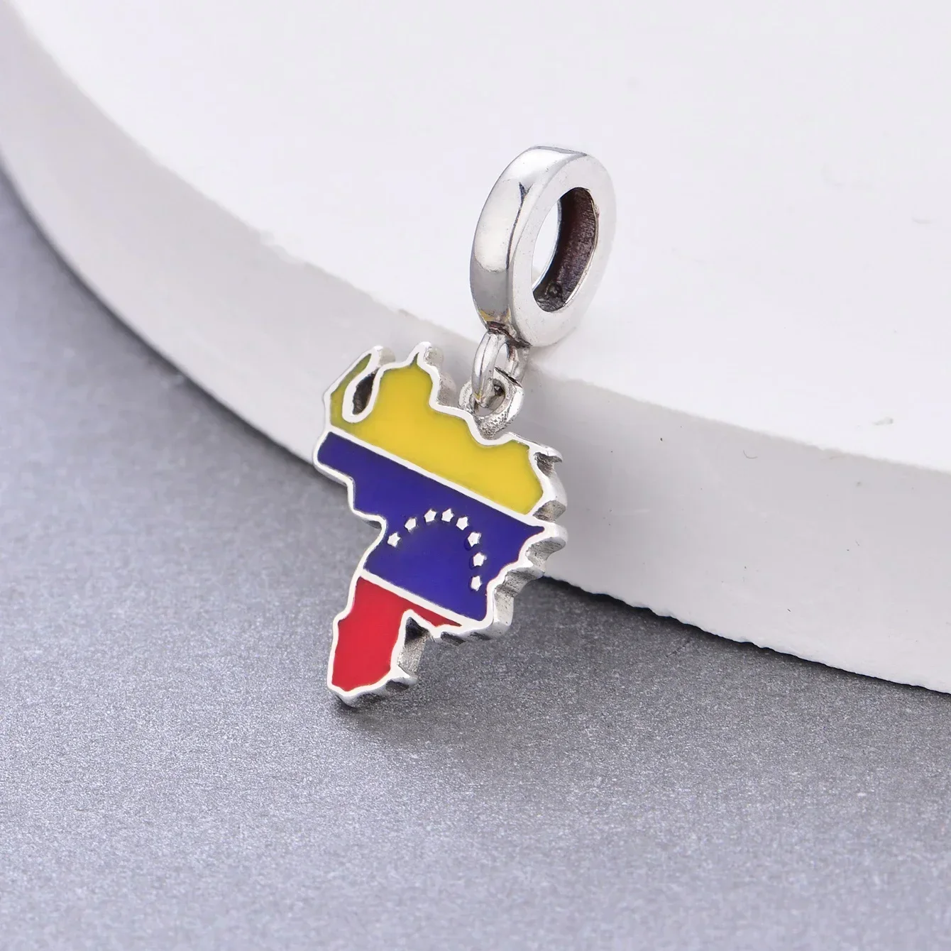 FC Jewelry Fit Original Charm Bracelet 925 Silver COLOMBIA MEXICO NICARAGUA PERU Argentina Flag Bead For Making Women Berloque 3