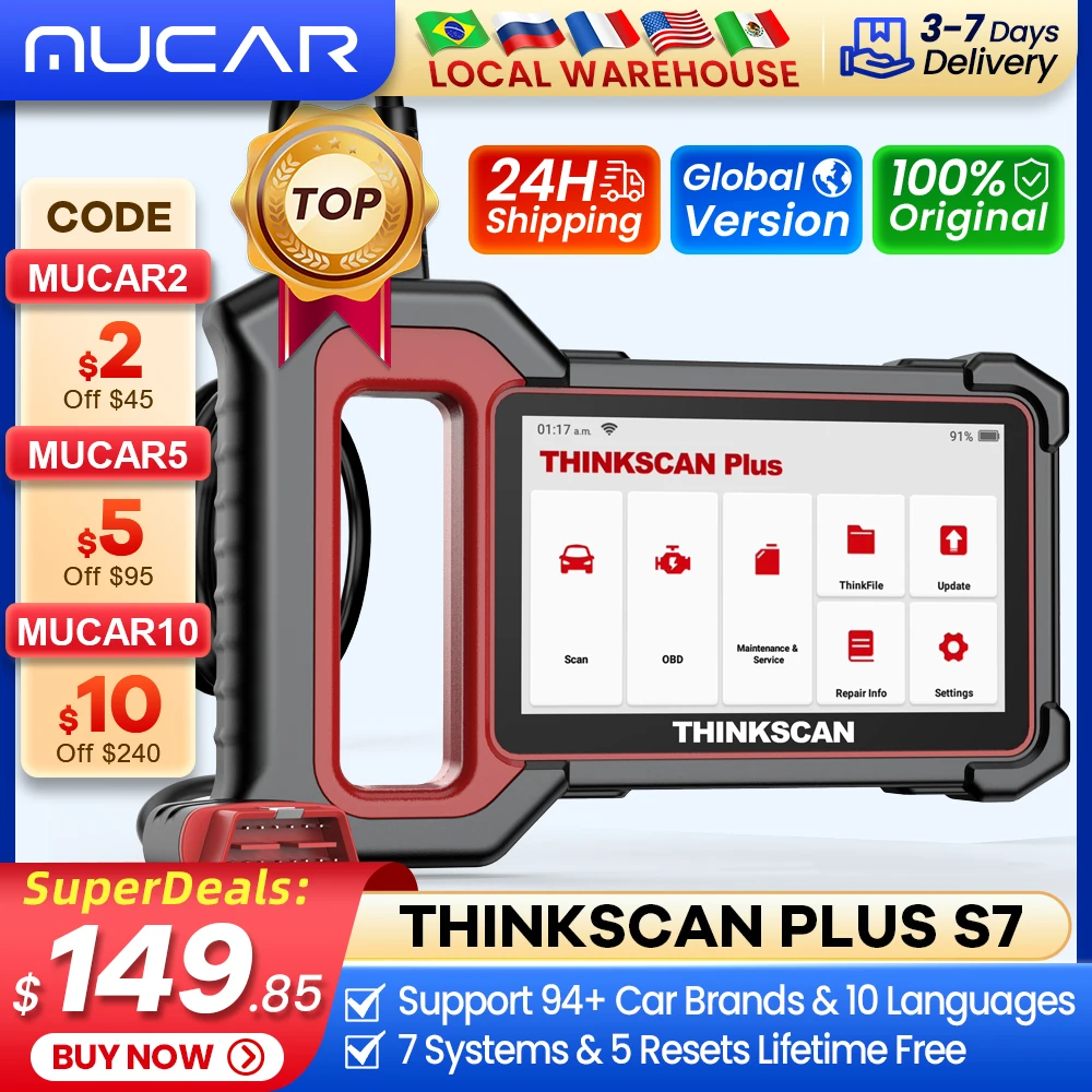 Thinkcar Thinkscan Plus S7 S4 Obd2 Scanner Strumenti Diagnostici Per Auto Automotivo Scanner Obd Strumento Di Diagnosi Automatica Lettore Di Codici 28
