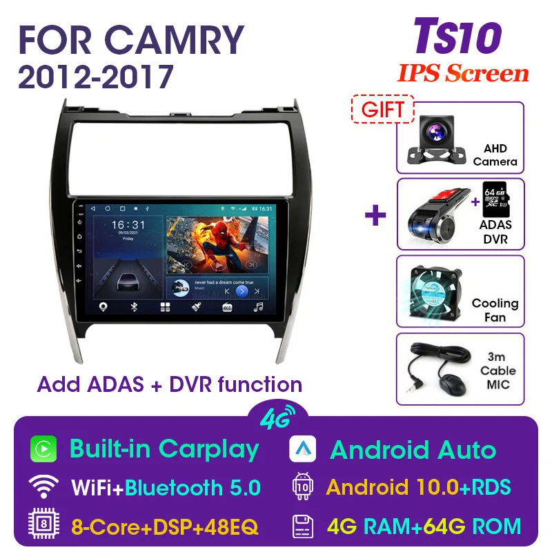 best dvd player for car Vtopek 4G DSP 2din Android 11.0 Car Radio Multimedia Video Player Navigation GPS For Toyota Camry 7 XV 50 55 2012-2017 Head Unit car radio Car Multimedia Players