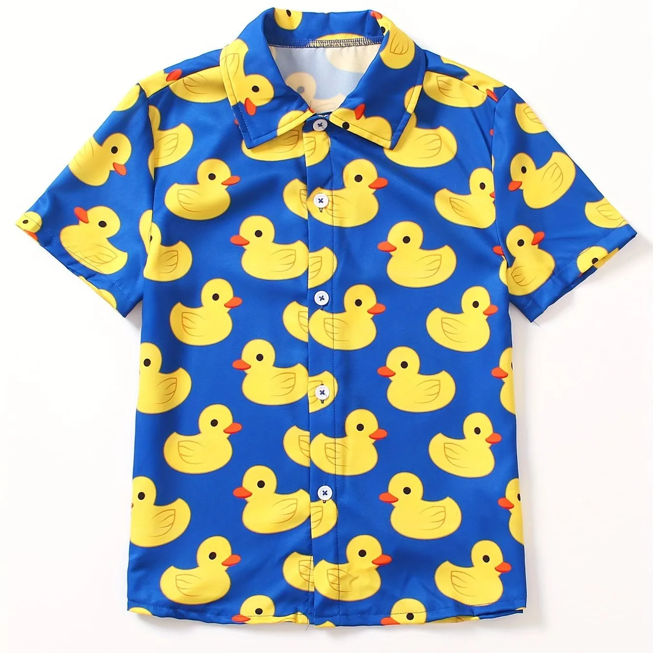 Boys Casual Short Sleeve top Shirt With Kawaii Print Summer Fashion Hawaii Theme Colorful Patterns Lightweight Breathable Fabric