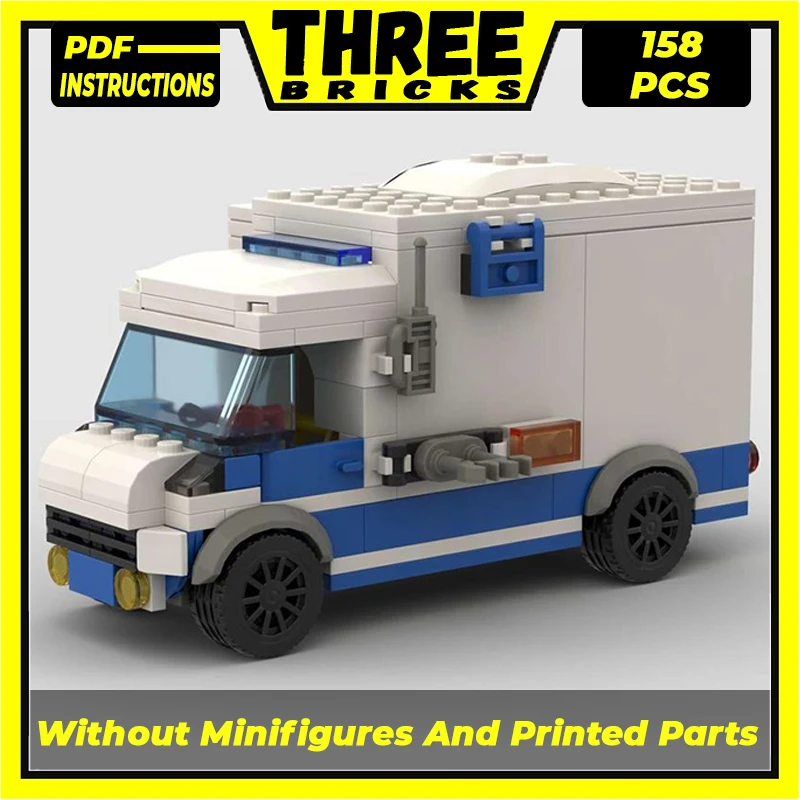 Moc Building Blocks City Car Model Police Truck Modular Street View Model Mattoni Di Assemblaggio Fai Da Te Giocattoli Per Bambini Regali Di Natale