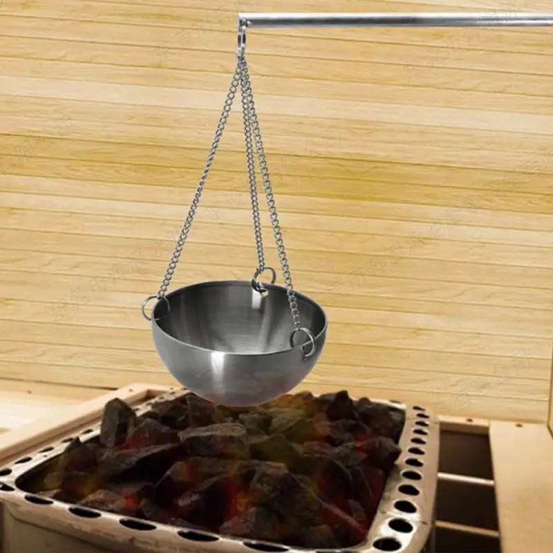 Stainless Steel Sauna Bowl Aroma Bowl Cup Exquisite EssentialOil Bowl Sauna Room Aromatherapy EssentialOil Bowl for Steam Room 4