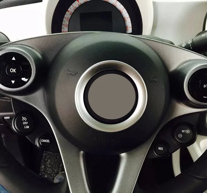 

For Benz Smart Fortwo 2014 2015 2016 2017 ABS Pearl Chrome Steering Wheel Cover Trim Car Accessories Stickers W4