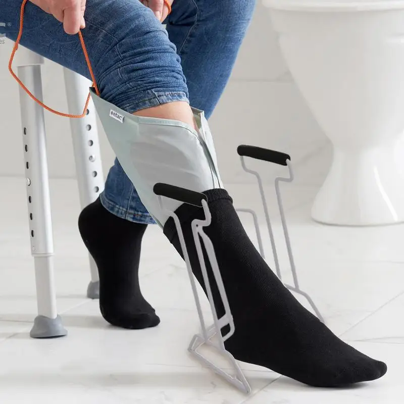 Stocking Donners For Compression Socks Compression Sock Assist Device Easy Grip Stable Sock Aid Anti-Rust Sock Helper Large Size 2