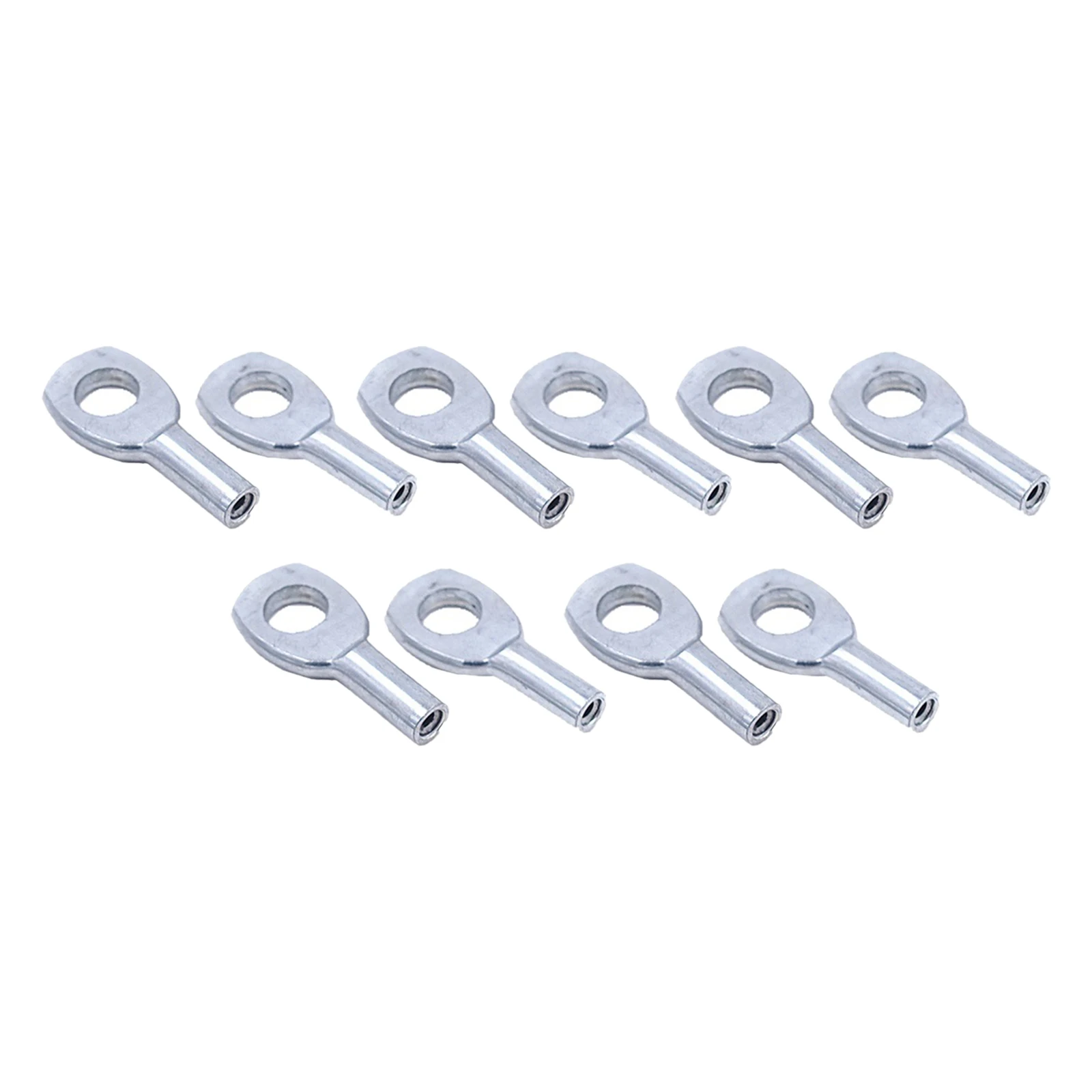10 Pcs Steel Wire Rope Eyelets Replacement Gym Machine Cable Exercise Machine Eyelet Terminal Connector Wire Rope 2mm Gym Accessories Fitness Cable Pulley Fitness Pulley Cable Fitness Pulley
