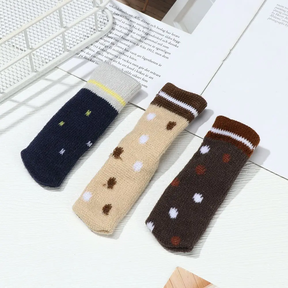 4Pcs/Set Elastic Non-slip Knitting Anti-Noise Chair Socks Protective Case Table Foot Cover Furniture Legs Sleeves