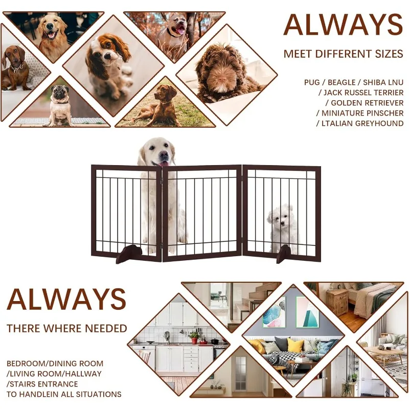 Extra Wide Freestanding Dog Gate 6
