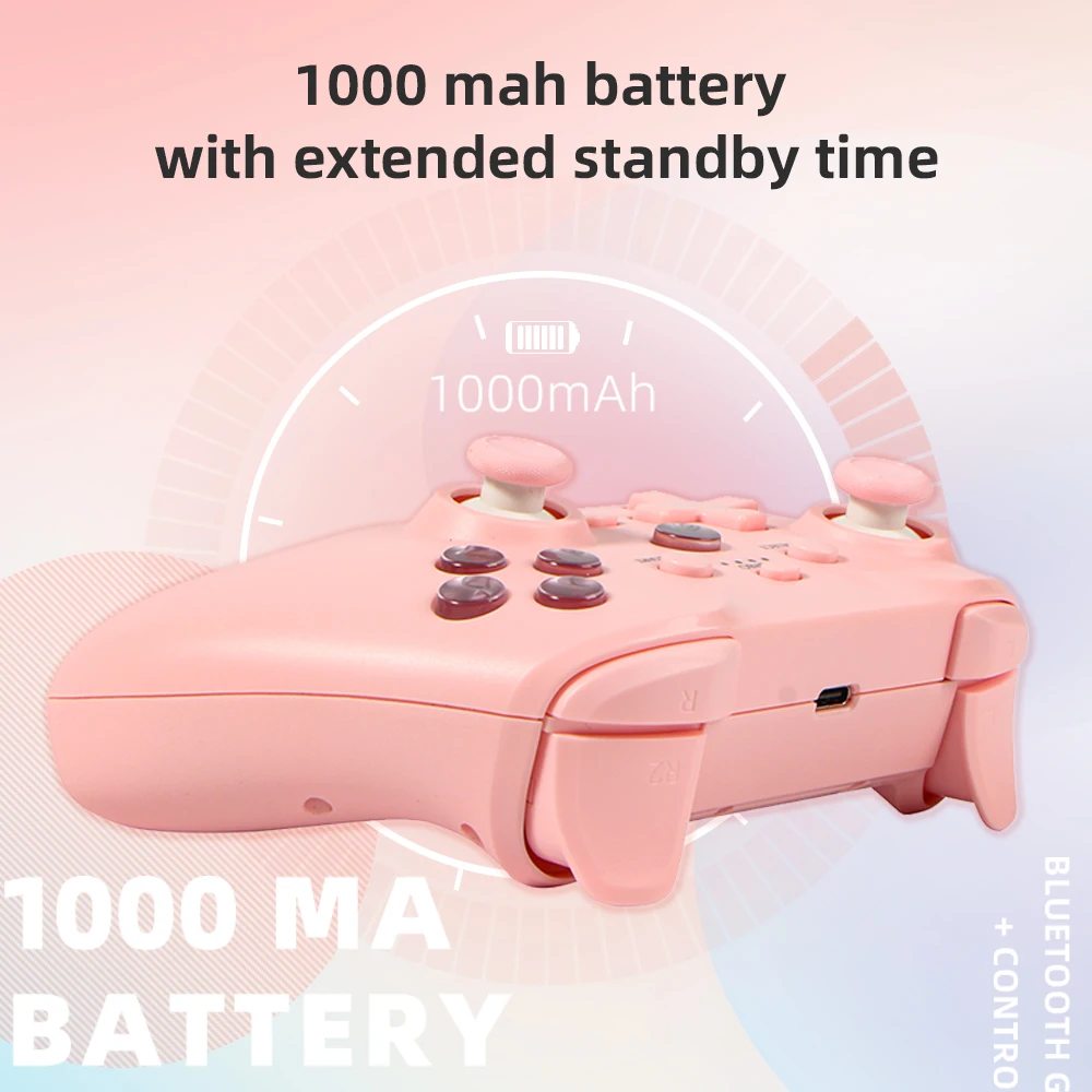 스위치 게임 패드 무선 컨트롤러는 듀얼 모터 진동 기능을 갖춘 안드로이드 휴대폰/iOS/컴퓨터 Win10/PS4를 지원합니다.