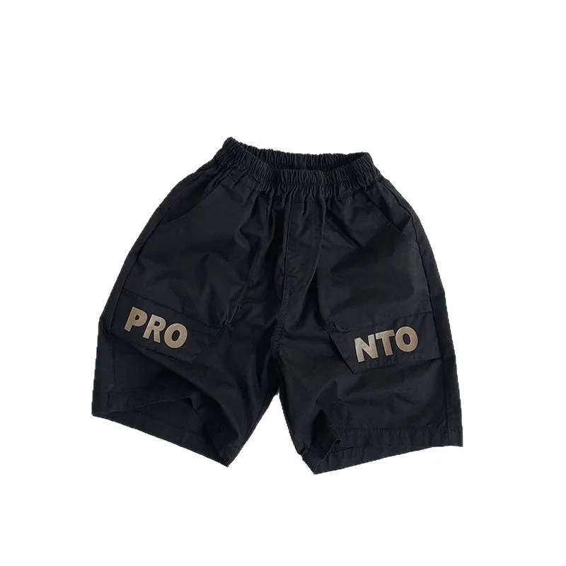 2025 Summer New Children Casual Shorts Letter Print Boys Cargo Pants Girls Loose Shorts Cotton Baby Casual Pants Kid