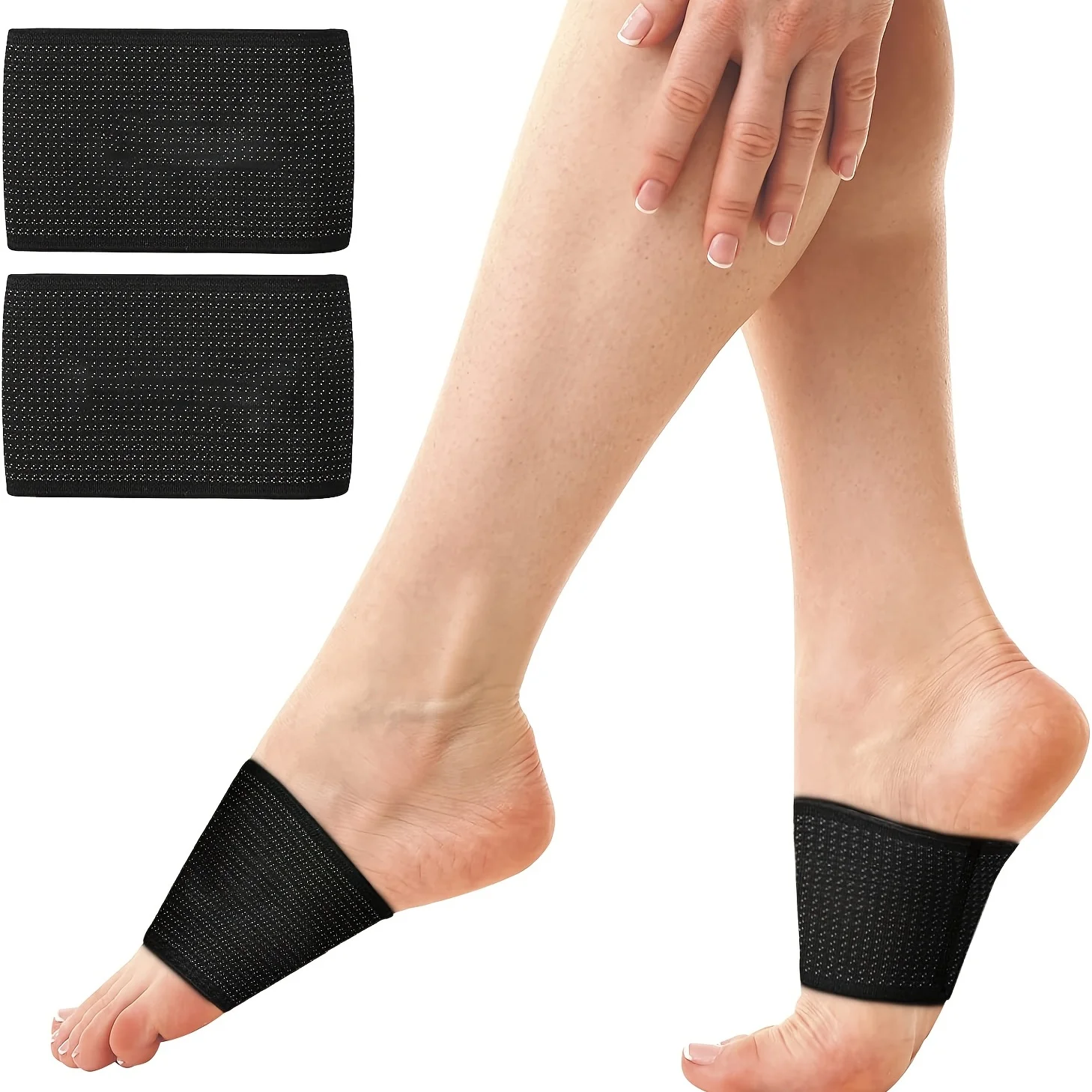 

1 Pair of Copper Arched Support Sleeves To Relieve Pain in Plantar Fasciitis, Suitable for Flat Feet and Heel Spikes!
