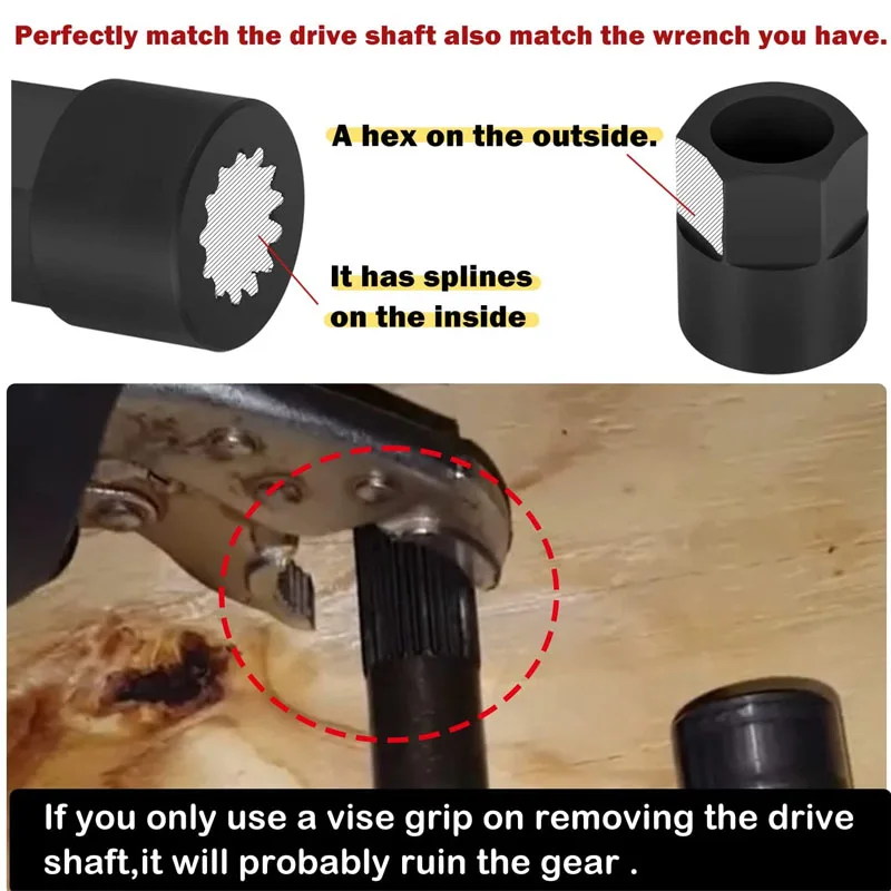 NONY Boat Tools Drive Shaft Adapter Fit For Mercruiser Alpha One/ Alpha One Gen II Replaces For OEM# 90220 18-9854 91-56775T