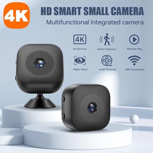 Mini caméra HD 4K WiFi Surveillance sans fil Protection de sécurité Surveillance à distance Caméscopes Vidéosurveillance Maison intelligente 1
