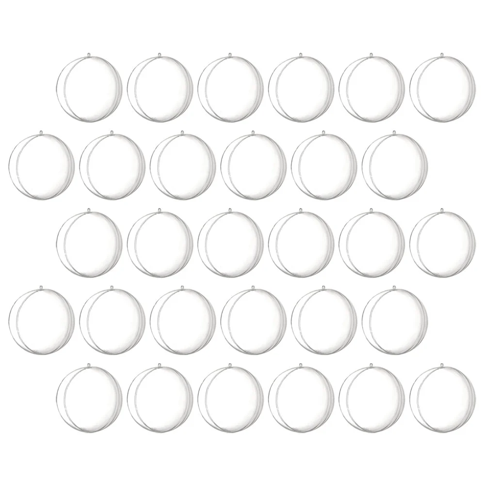 

30 Pcs Aquarium Floating Ball Xmas Tree Pendant Christmas Decor Clear Ornaments for Crafts Fillable Home