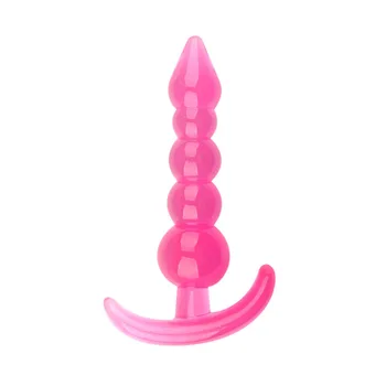 Silicone Jelly Beads Anal Dildo Butt Plug Prostate Massager Phalluses Erotic Toy Couples Women Men Dildo No Vibrator Sex Toys 5